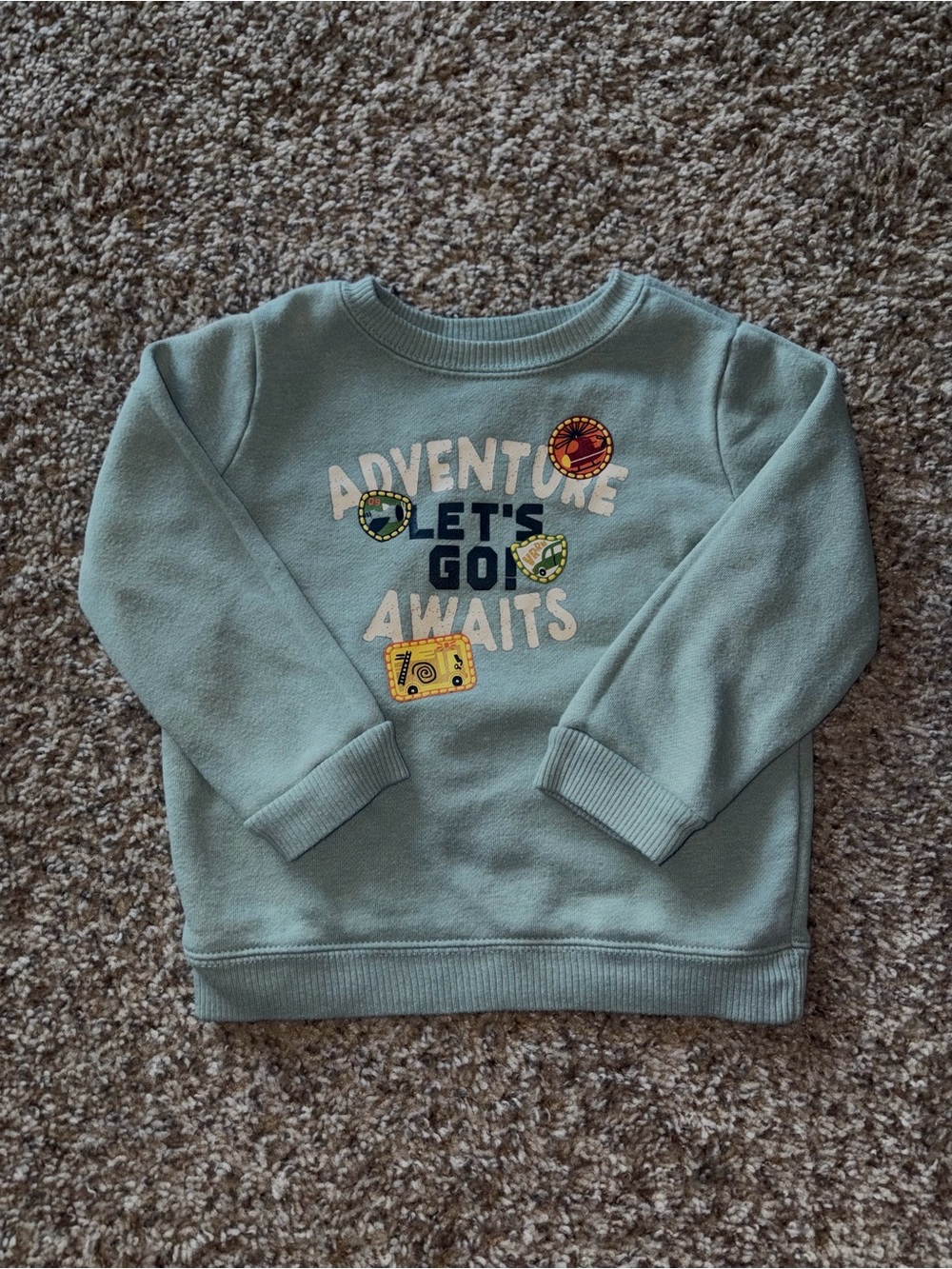 Garanimals Light Teal 'Let's Go' Adventure Sweatshirt